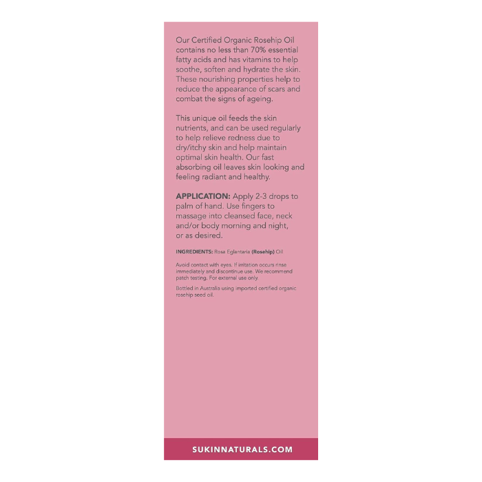Sukin Certified Organic Rose Hip Oil, 50ml