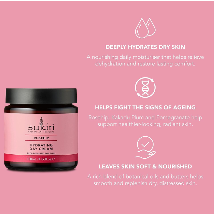 Sukin Hydrating Day Cream Rose Hip Oil 120 ml