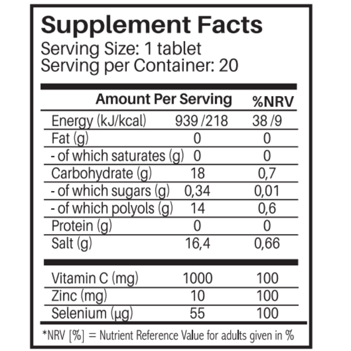 Sunshine Nutrition Immune Support Orange Effervescent 20 Tablets Combo Pack