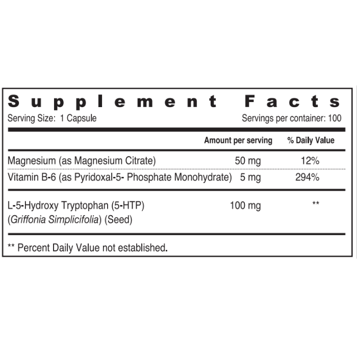 Sunshine Nutrition 5-HTP 100mg Capsule 100's