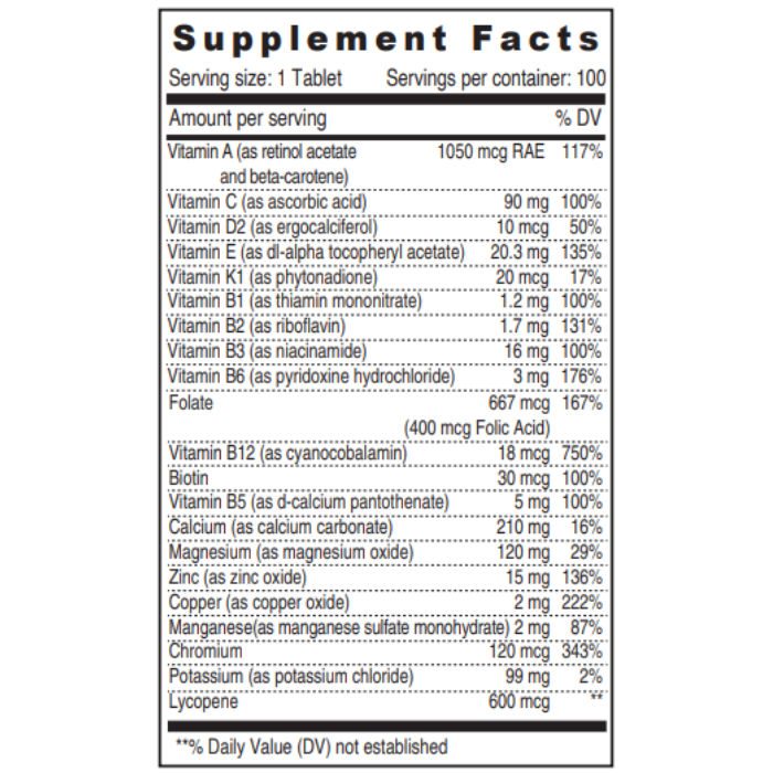 Sunshine Nutrition A TO Z Men's Multivitamin 100 Tablets