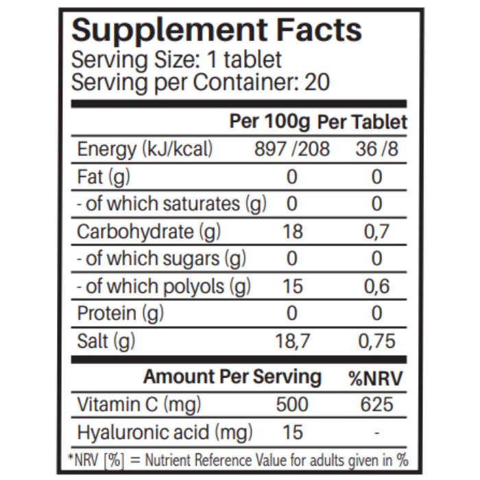 Sunshine Nutrition Beauty Sugar Free Apple Flavor Effervescent Tablets 20's