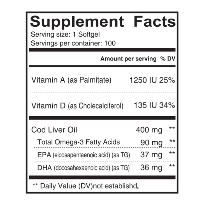 صن شاين زيت كبد سمك القد 100 حبة هلامية