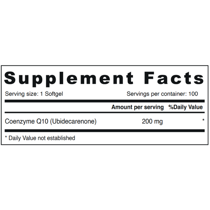 Sunshine Nutrition CoQ10 200mg 100 Softgels
