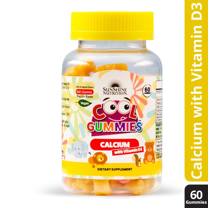 Sunshine Nutrition Cool Gummies Calcium With D3 60's