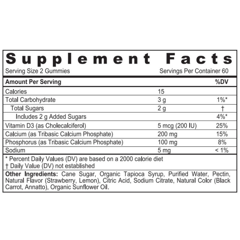 Sunshine Nutrition Cool Gummies Kids Calcium With Vitamin D3 120's