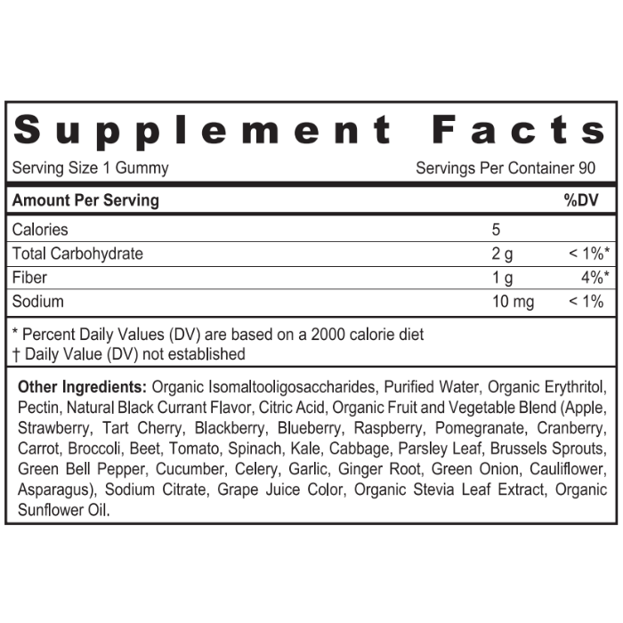 Sunshine Nutrition Cool Gummies Kids Fruit Vegetable & Fiber 90's