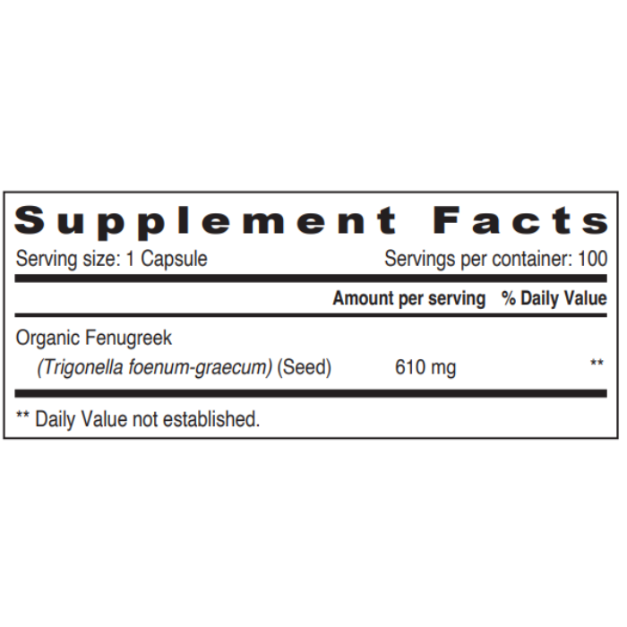 Sunshine Nutrition Fenugreek 610Mg Capsules 100's
