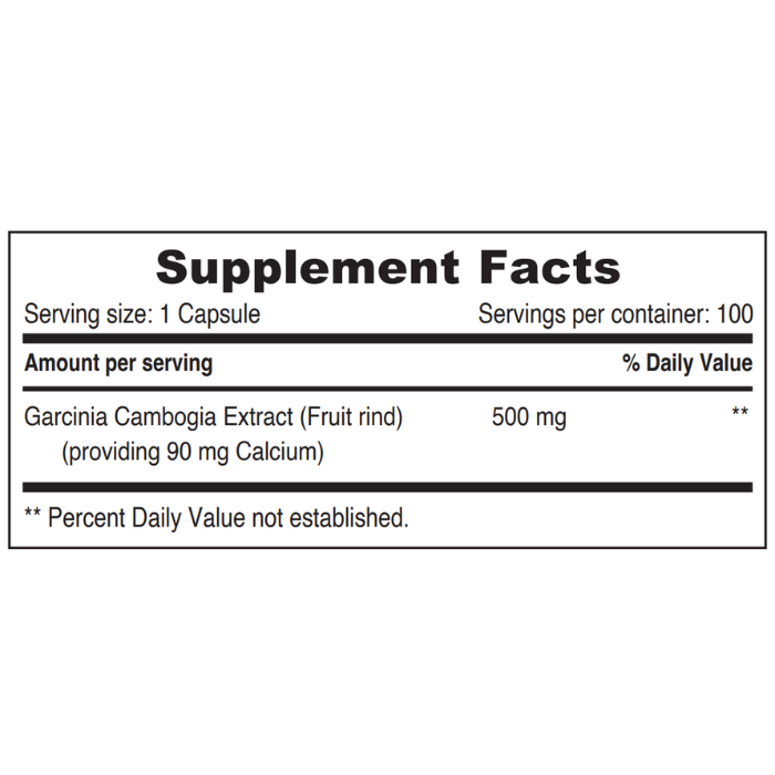 Sunshine Nutrition Garcinia Cambogia 500mg Vegetarian Capsules 100's