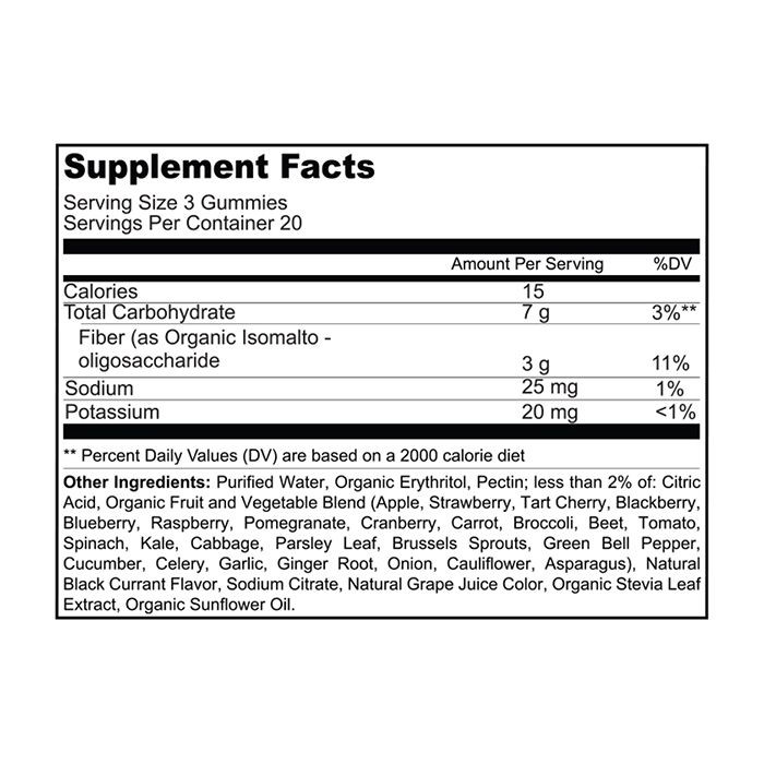 Sunshine Nutrition Good Gummies Fruit vegetable & Fiber Gummies 60's