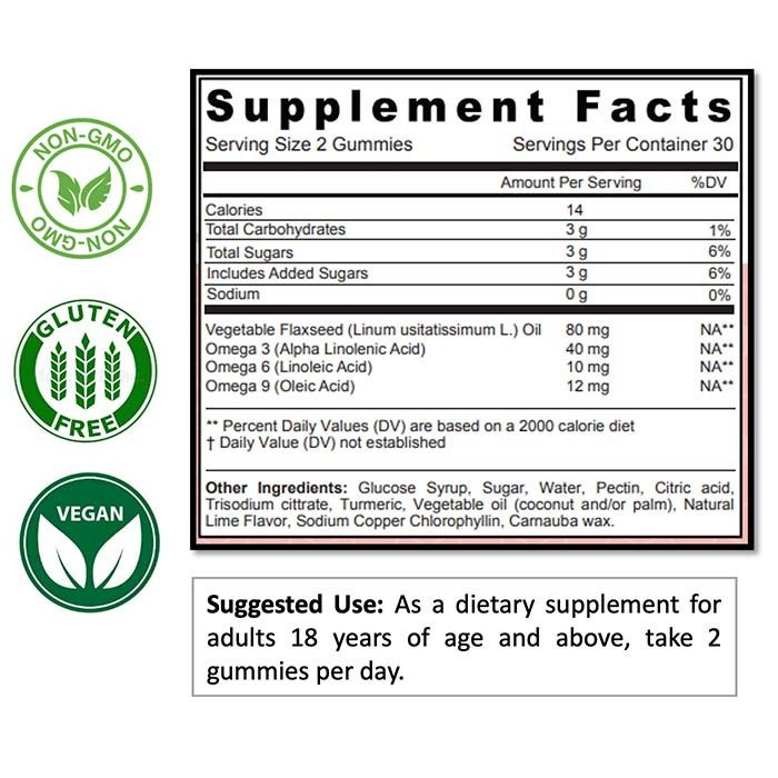 Sunshine Nutrition Good Gummies Omega 3-6-9  60's