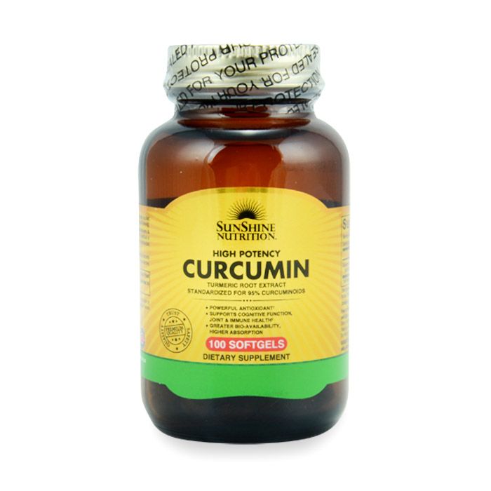صن شاين الكركمين العالي الفعالية 100 حبة هلامية