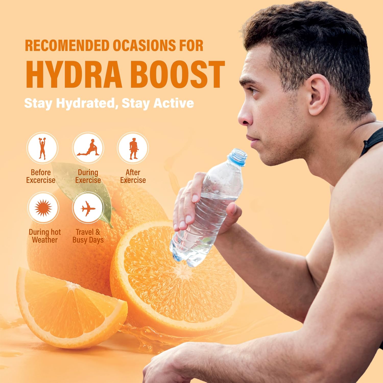 Sunshine Nutrition Hydra Boost Orange 4G 20s