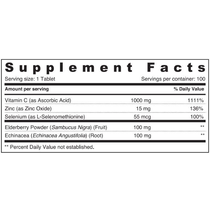 Sunshine Nutrition Immunity Booster 100 Tablets