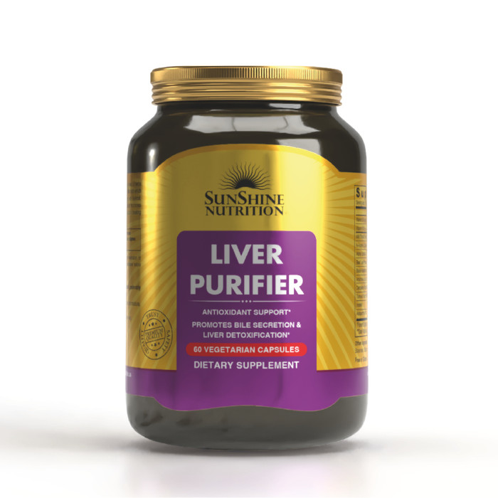 Sunshine Nutrition Liver Purifier, Advanced Herbal Detox & Antioxidant Support, 60 Vegetarian Capsules