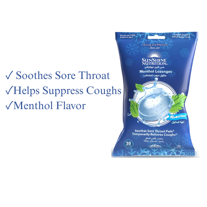 Sunshine Nutrition Menthol Lozenges 30's