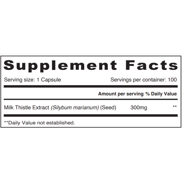 Sunshine Nutrition Milk Thistle Capsules 100's