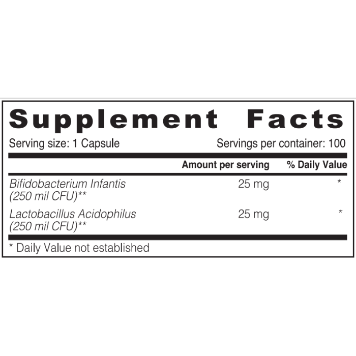 Sunshine Nutrition Probiotic Acidophilus Advanced 100 Capsules