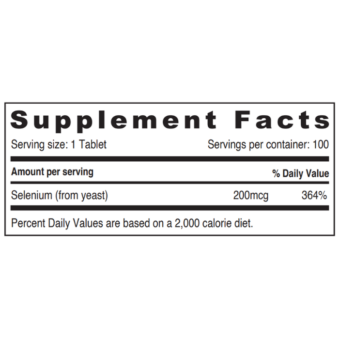 Sunshine Nutrition Selenium 200mcg Tabs 100's