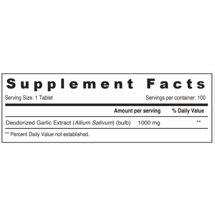 Sunshine Nutrition Ultra Garlic Delayed Release 1000mg Tablet 100's