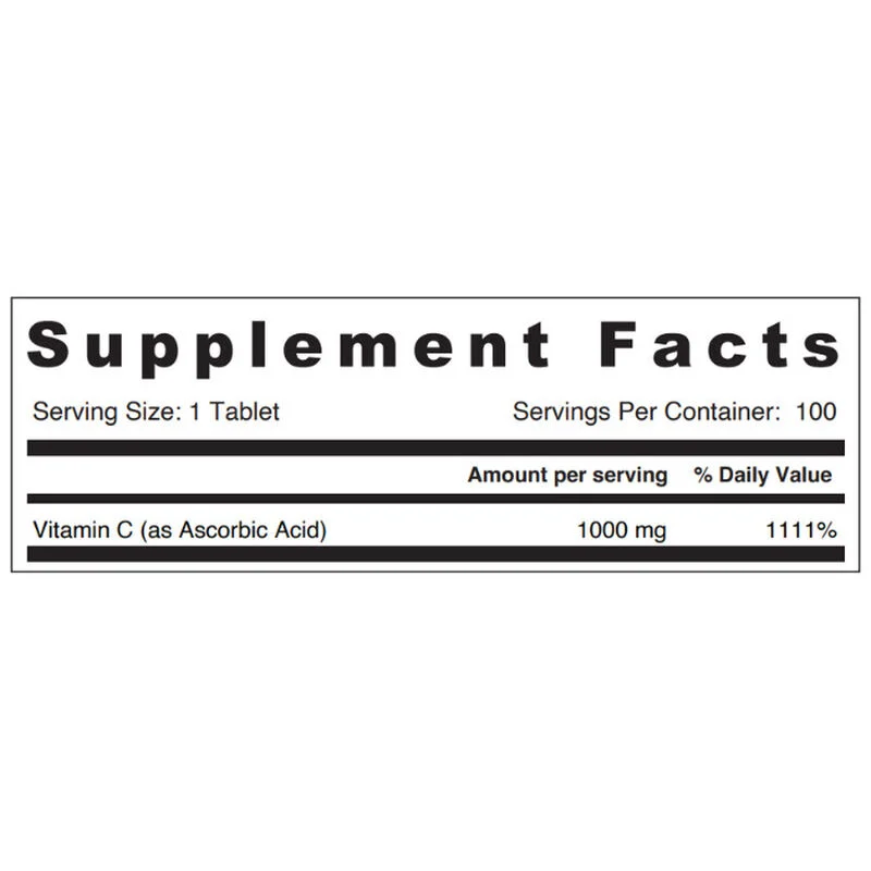 Sunshine Nutrition Vitamin C 1000mg Tablet 100's