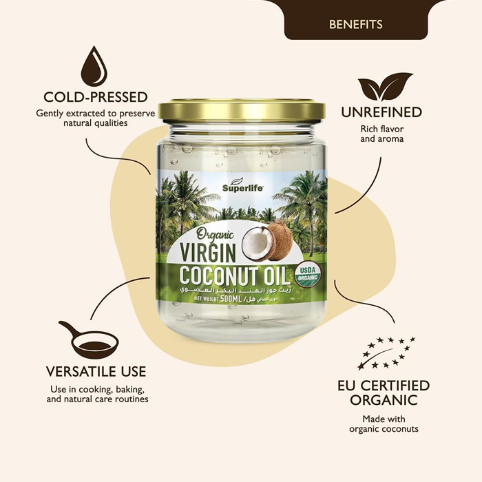 Superlife Organic virgin Coconut Oil 500ml