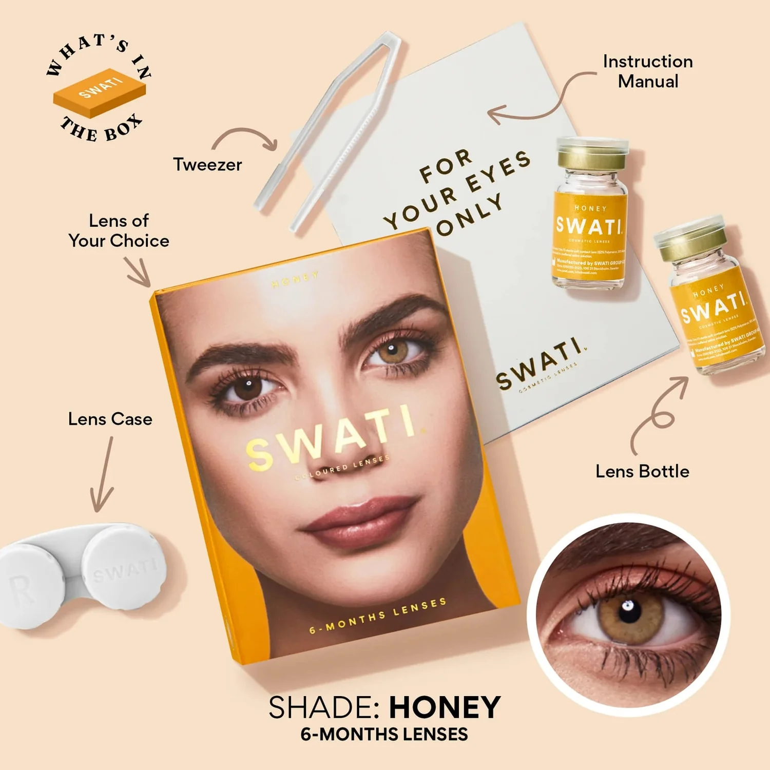 Swati Contact Lens Honey 6 Months