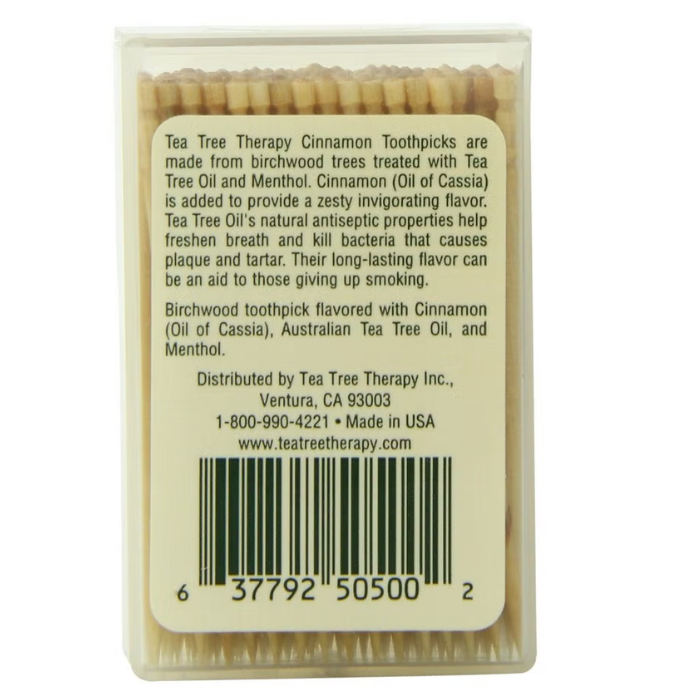 Tea Tree Therapy Tooth Picks Cinnamon 100 Count