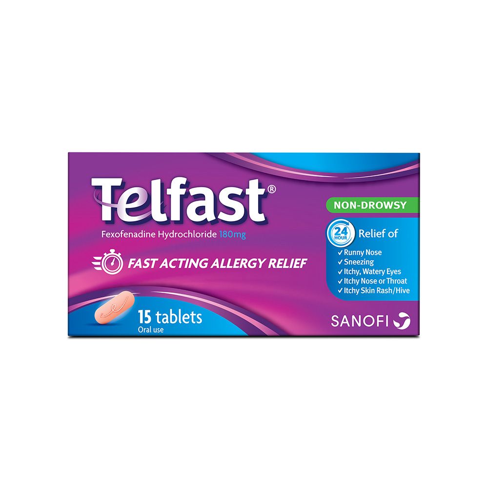 Telfast 180mg Tablets 15's