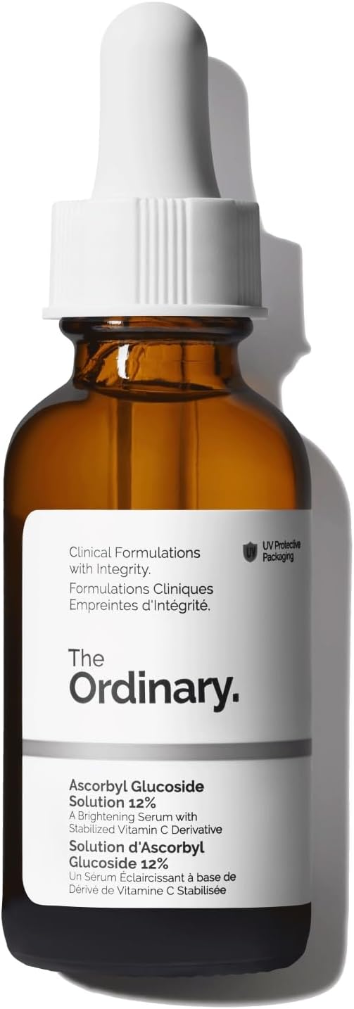 The Ordinary Ascorbyl Glucoside Solution 12% Serum, Brightening Vitamin C Antioxidant for Radiant - 30ml