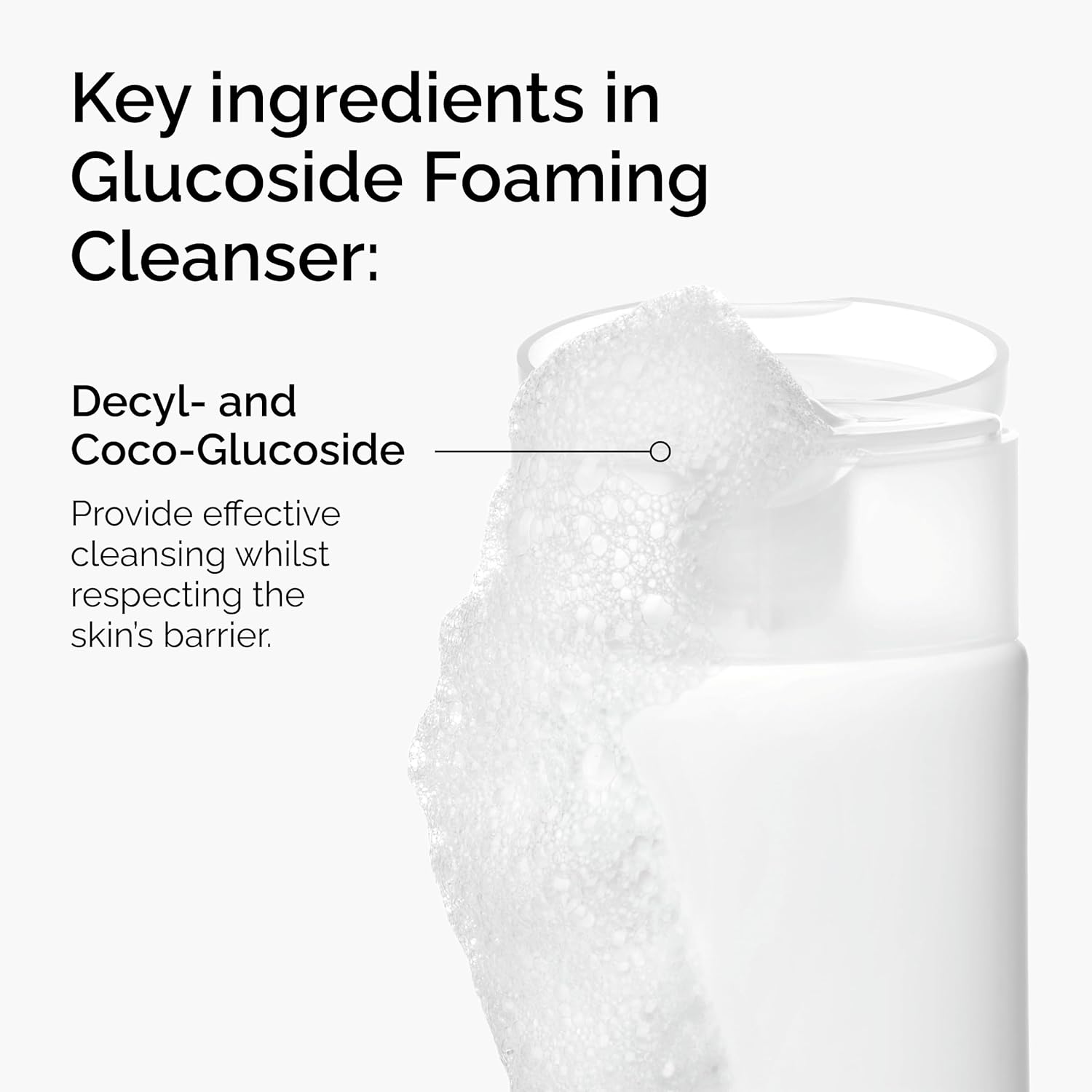The Ordinary Glucoside Foaming Cleanser, Gentle Daily Gel Cleanser for Skin Clarity and Radiance – 150ml