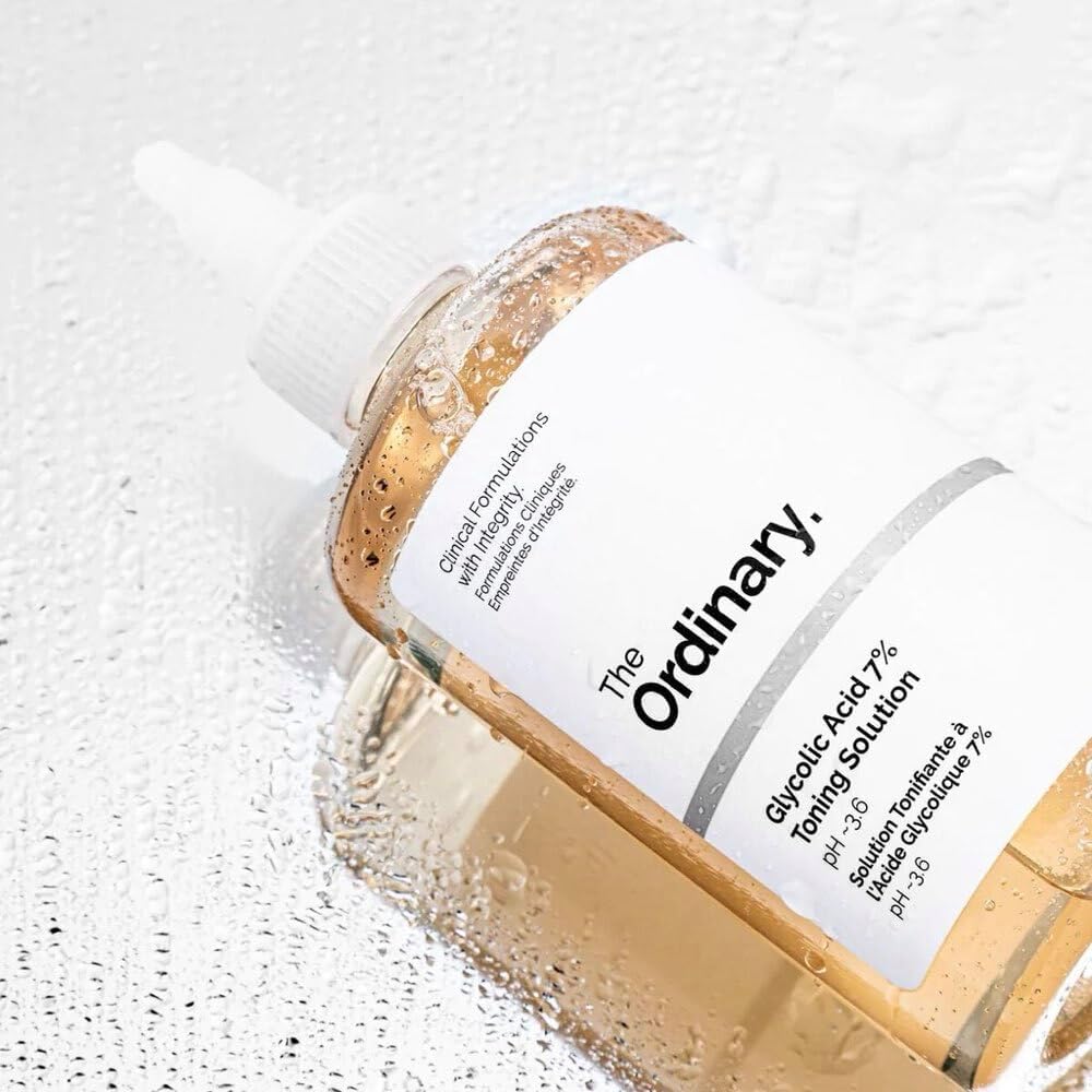The Ordinary Glycolic Acid 7% Exfoliating Toner, Smooth Skin, Brighten and Even Tone - 100ml