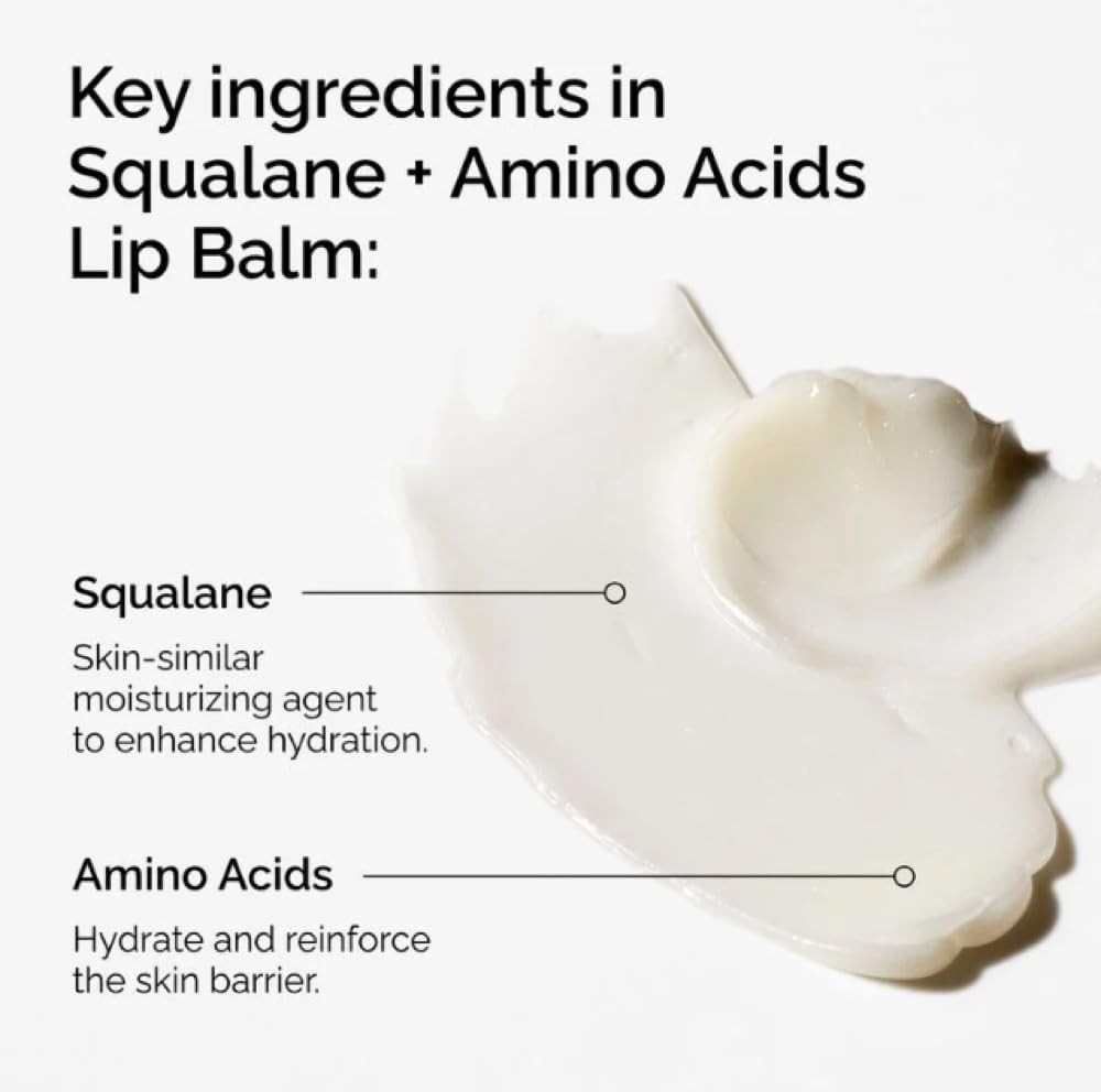 ذا أورديناري سكوالين + Amino Acids بلسم الشفاه، مرطب متعدد الاستخدام للشفاه، الجلد حول الأظافر والمرفقين - 15 مل