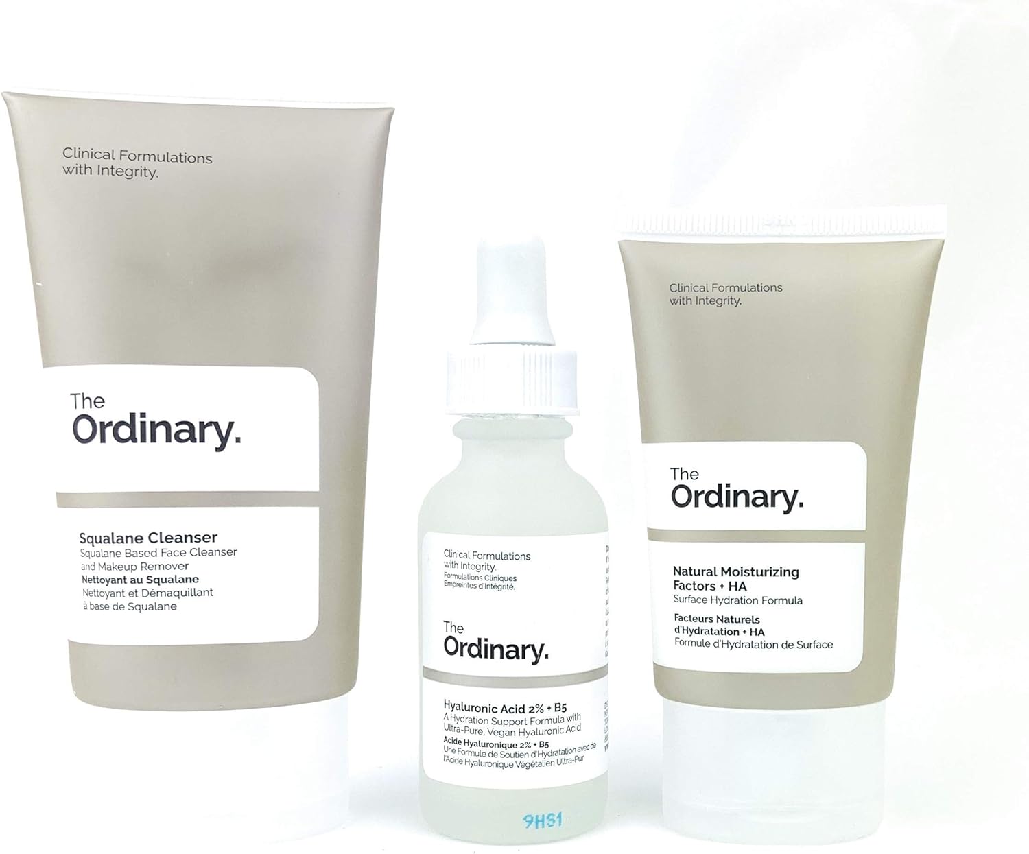 The Ordinary The Daily Set - Squalane Cleanser, Hyaluronic Acid 2% + B5 with Natural Moisturizing Factors + HA