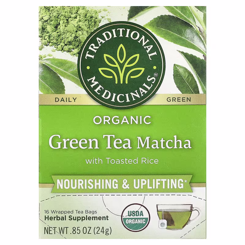 Traditional Medicinals Organic Green Tea Matcha Toasted Rice Tea Bag 16s