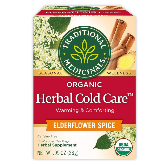 Traditional Medicinals Organic Herbal Cold Care Elderflower Spice Tea 16s