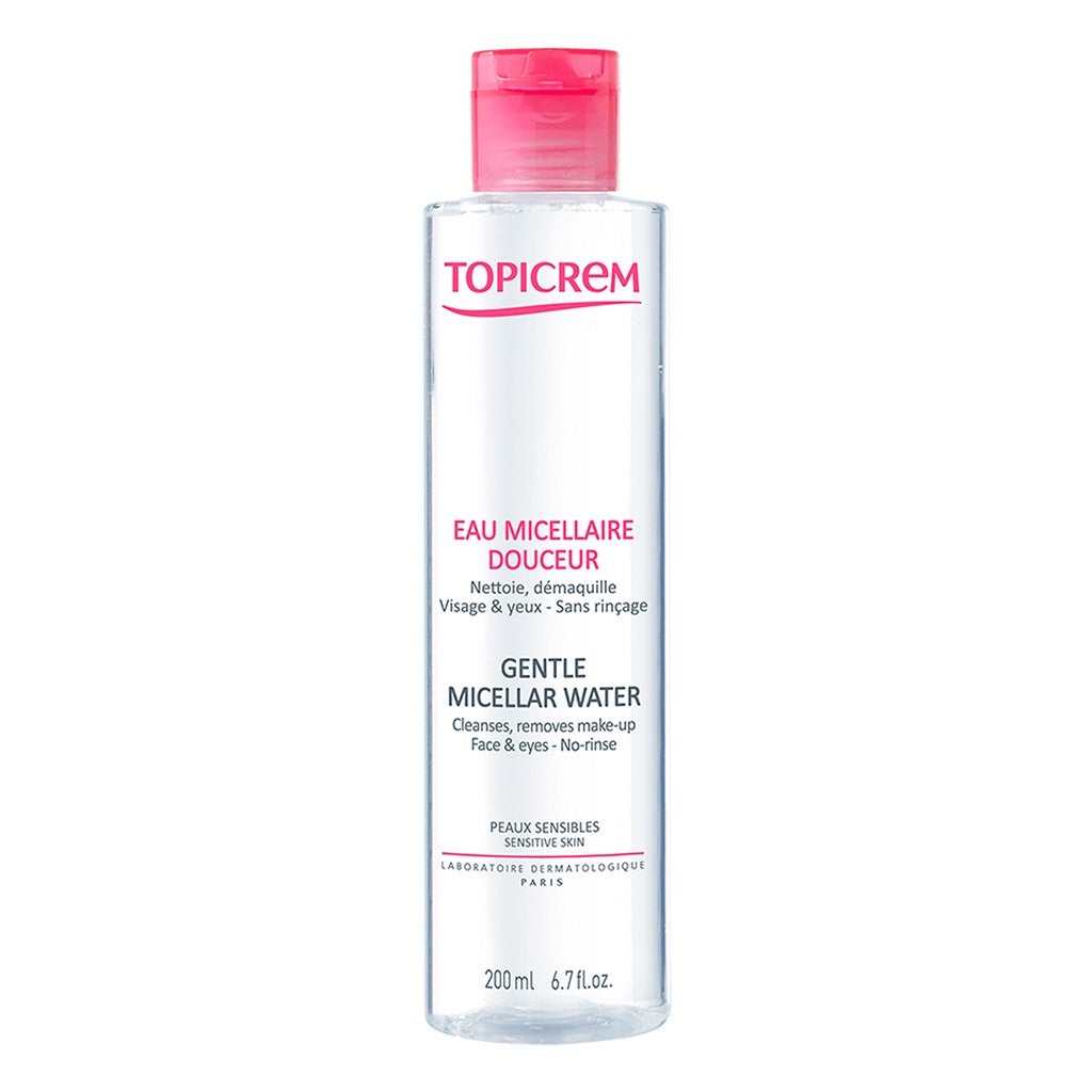 Topicrem Hydra+ Gentle Micellar Water for Sensitive Skin – Removes Waterproof Makeup 200ml