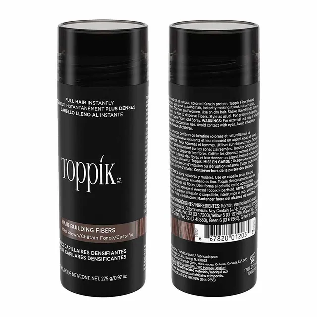 ألياف بناء الشعرلون بني متوسط من Toppik - وزن  27.5 جرام