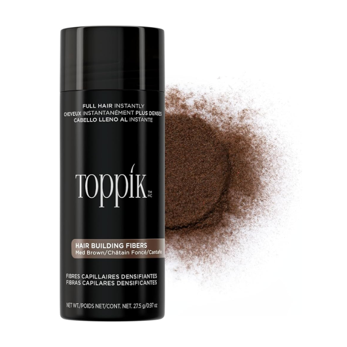 ألياف بناء الشعرلون بني متوسط من Toppik - وزن  27.5 جرام