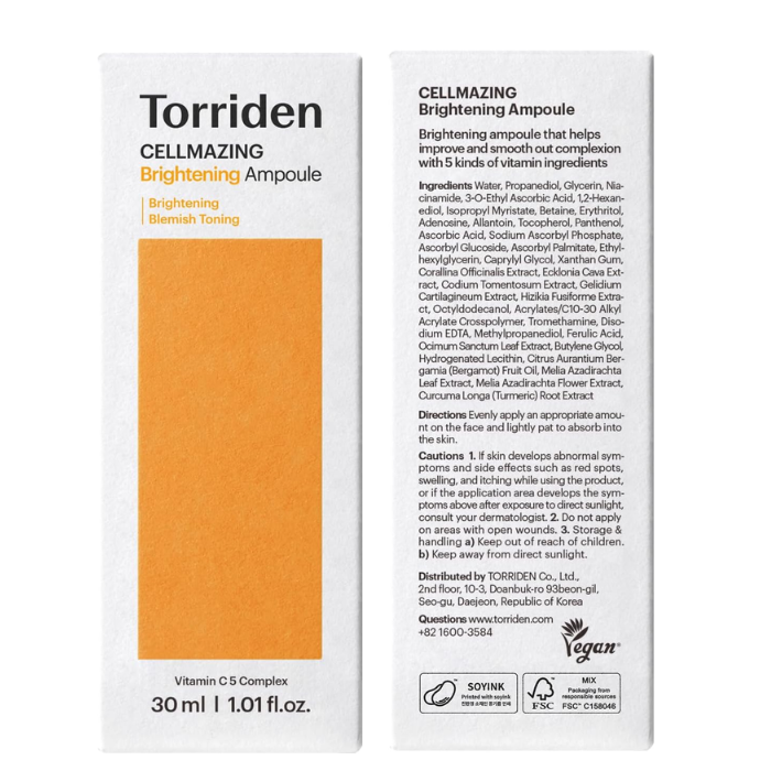 Torriden Cellmazing Vegan Brightening Ampoule 30ml