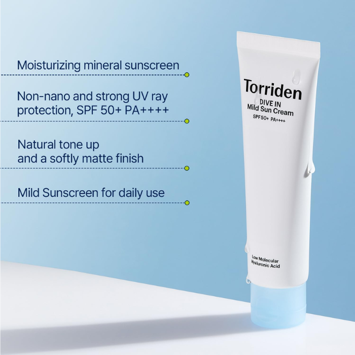Torriden Dive In Vegan Mild Sun SPF50+ Cream 60ml