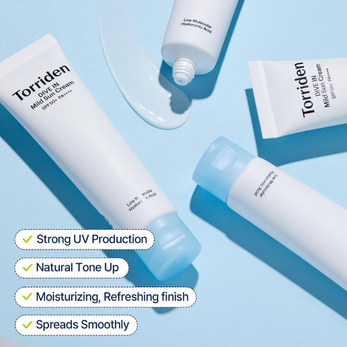 Torriden Dive In Vegan Mild Sun SPF50+ Cream 60ml