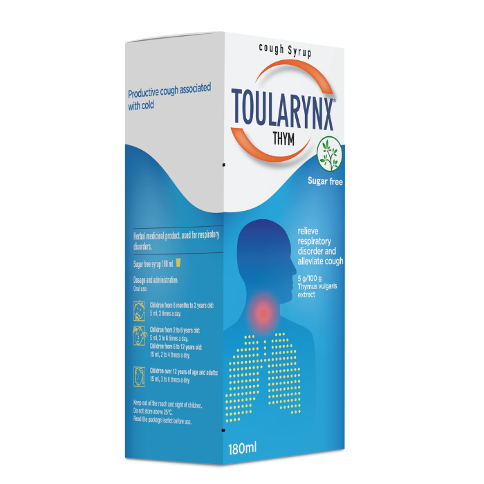 Toularynx Thyme 5g/100g 180ml (Sugarfree) Syrup