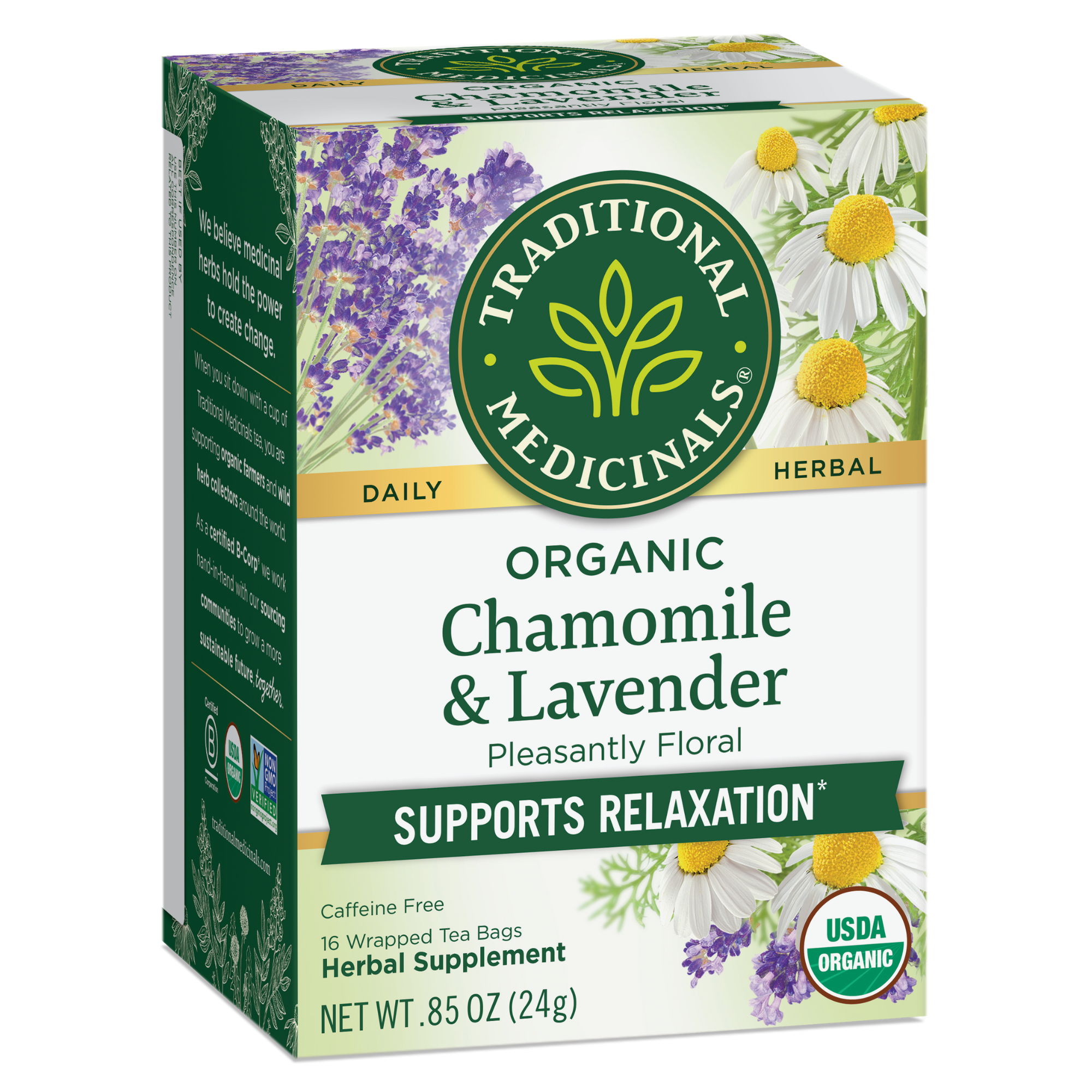 Traditional Medicinals Chamomile With Lavender 16 Tea Bags