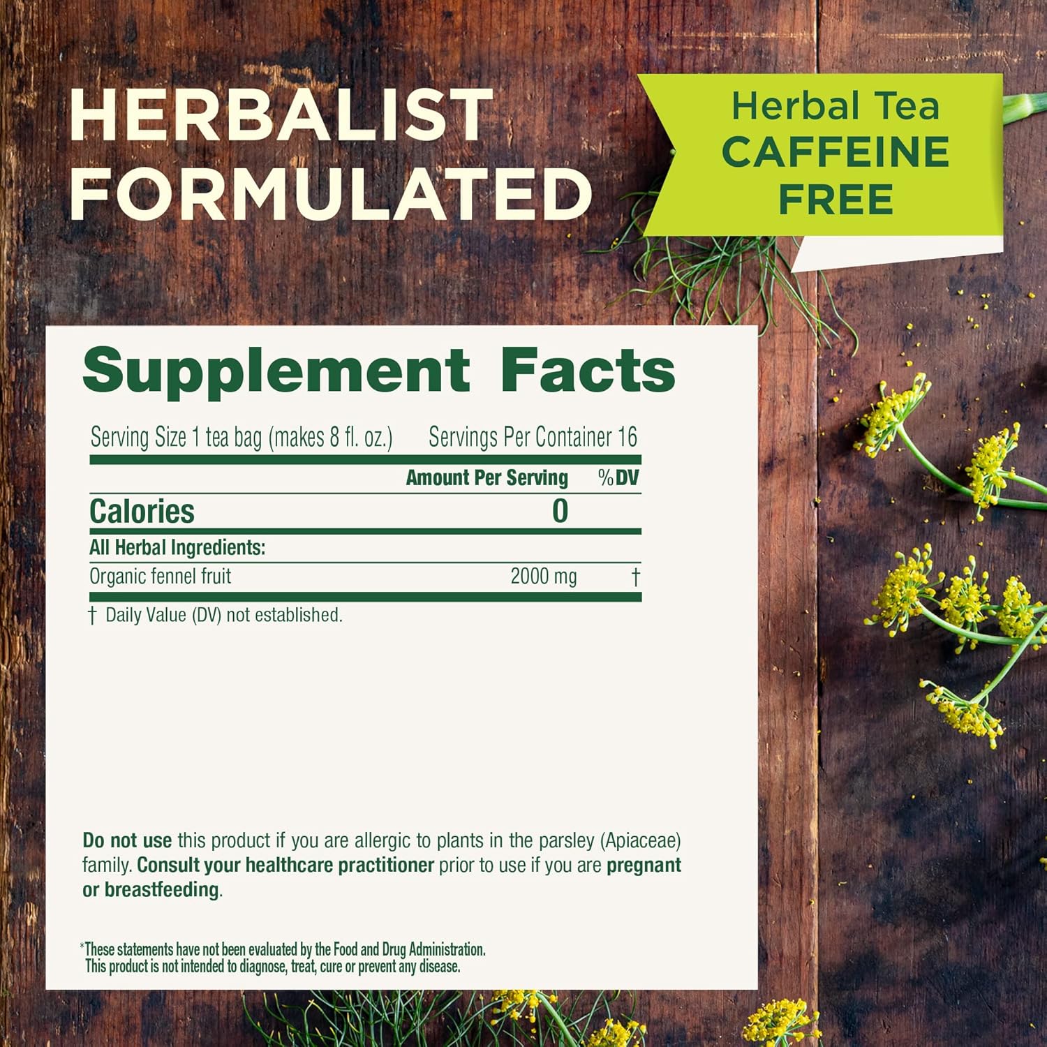 Traditional Medicinals Fennel Organic 16 Tea Bags