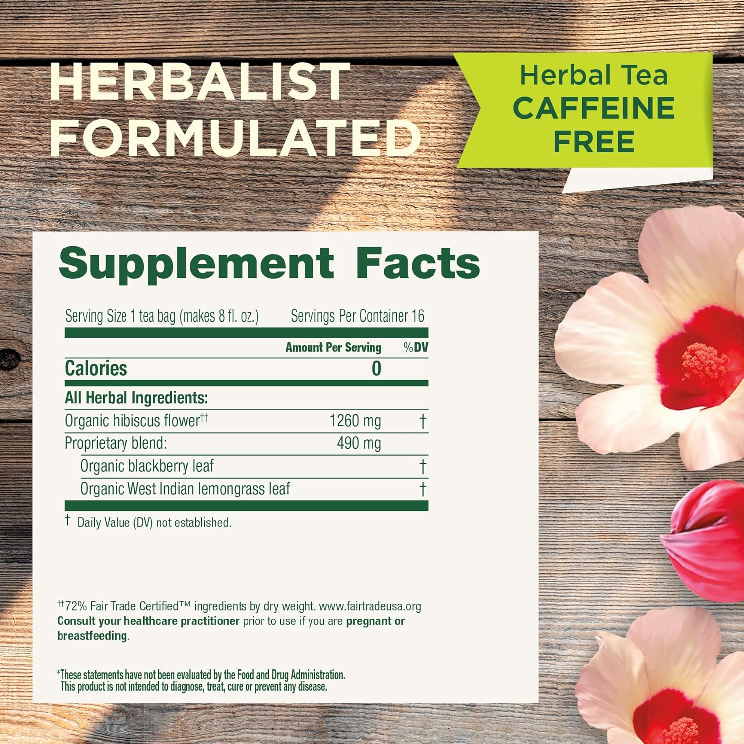 Traditional Medicinals Hibiscus 16 Tea Bags