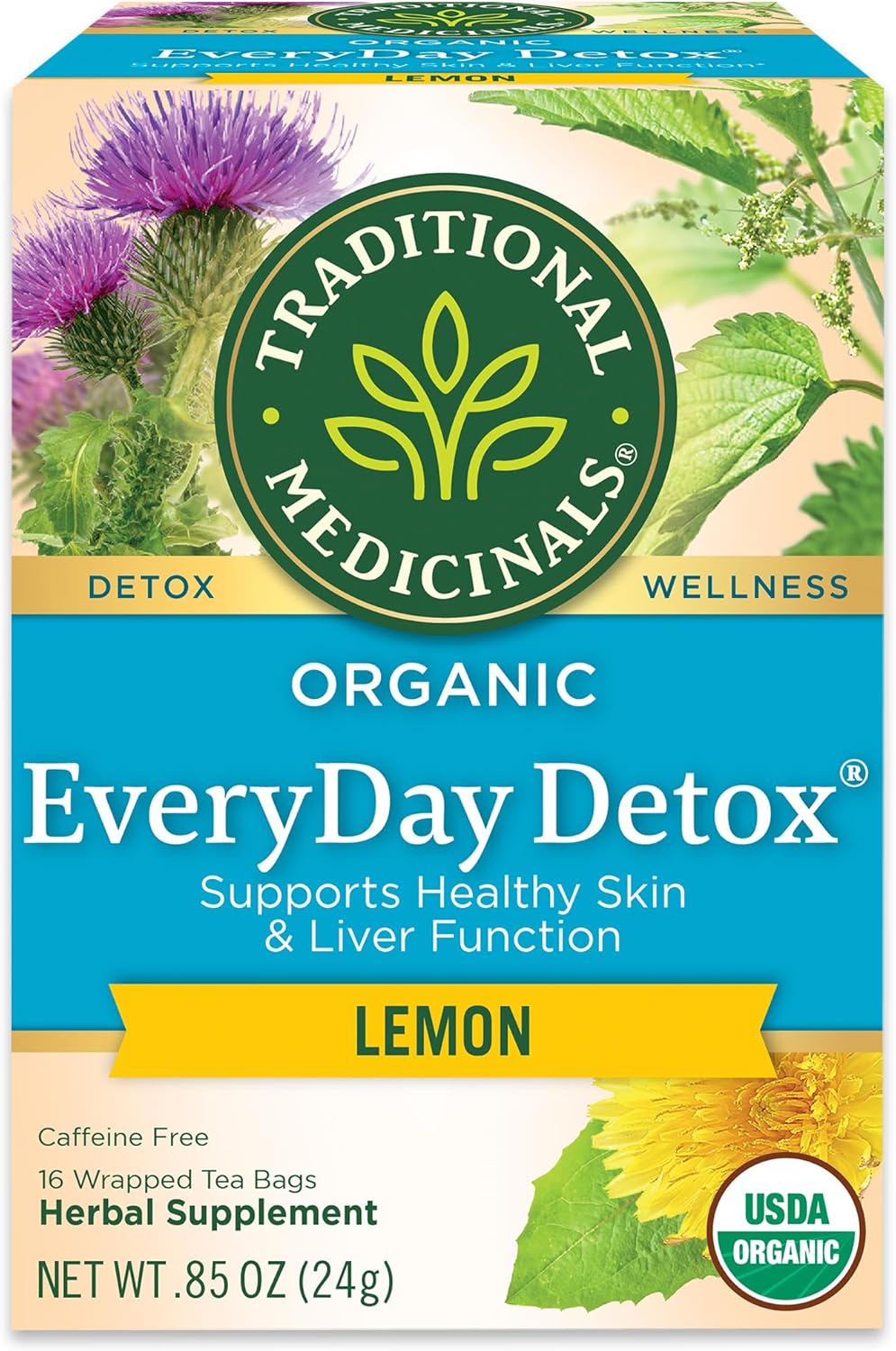 Traditional Medicinals Lemon Everyday Detox 16 Tea Bags