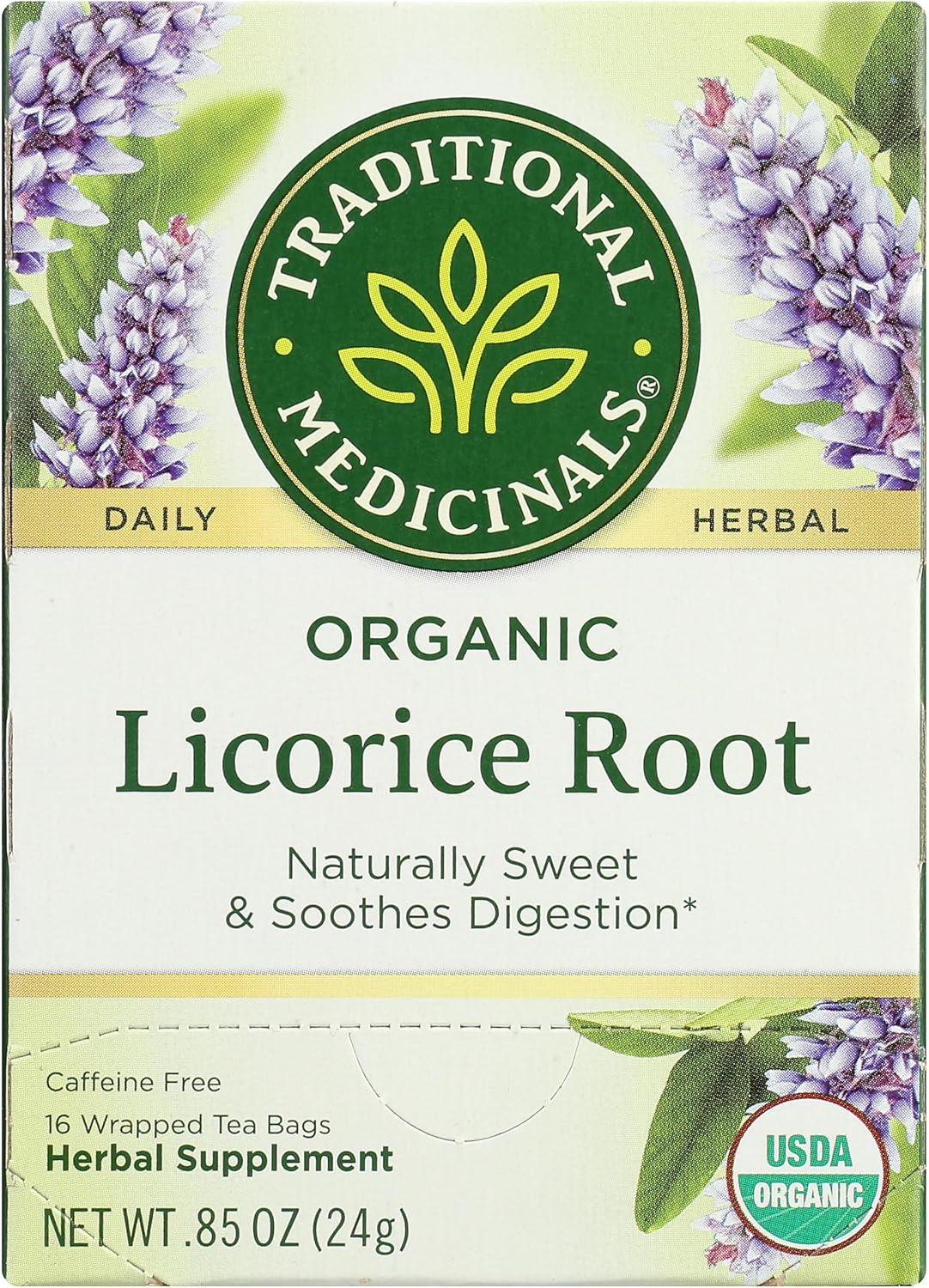 Traditional Medicinals Licorice Root Fair Wild 16 Tea Bags
