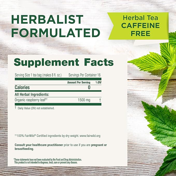 Traditional Medicinals Raspberry Leaf 16 Tea Bags