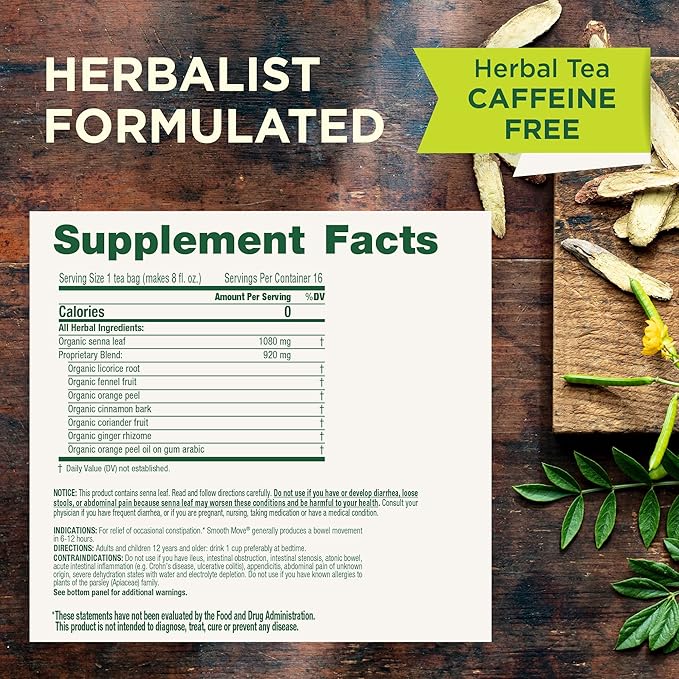Traditional Medicinals Smooth Move Tea 16 Bags